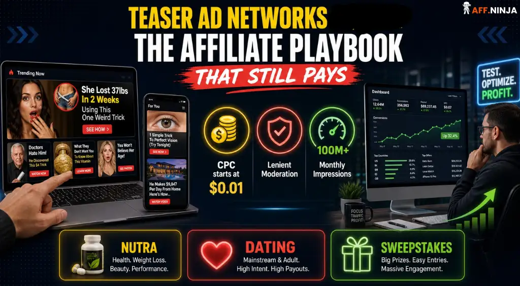 Teaser-Werbenetzwerke generieren Affiliate-Traffic