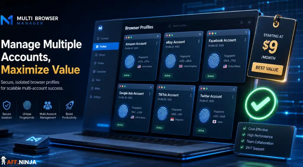 Панель управления ценами AdSPower для тарифных планов с профилем браузера