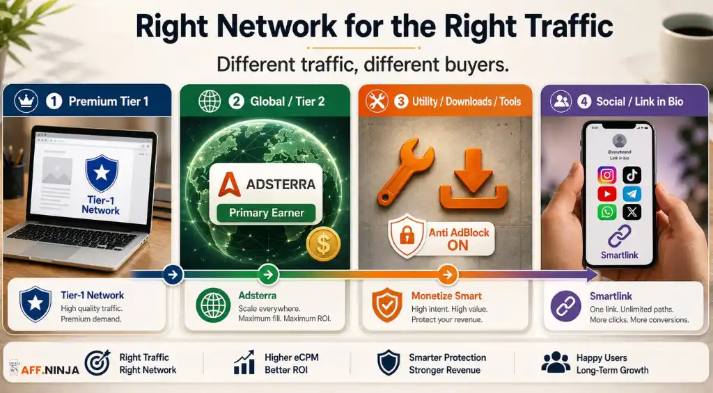 Adsterra si posiziona all'interno del nostro stack di monetizzazione diversificato