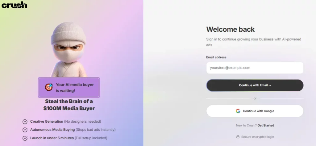 Erstelle ein Konto bei Crush Partners